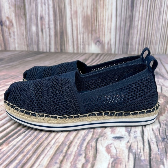 Bobs Skechers Mesh Blue Slip On Shoes - Picture 2 of 12
